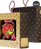 Γούρι Στολίδι τύχης-Ρόδι Καρδιές LU24011G 7-8εκ.  Χριστουγεννιάτικα  Δώρα