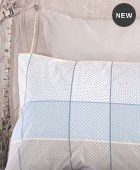 Σετ σεντόνια king size (260Χ280) Colette Grey/Blue, Rythmos Home Σεντόνια King Size