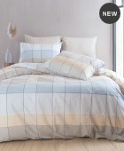 Σετ σεντόνια king size (260Χ280) Colette Grey/Blue, Rythmos Home Σεντόνια King Size