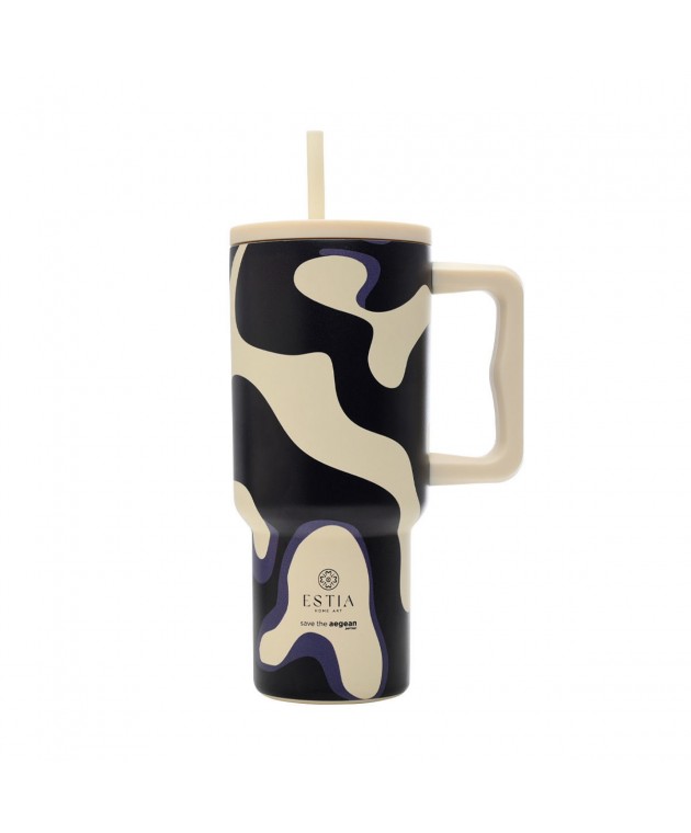 ESTIA ΘΕΡΜΟΣ STRAW TUMBLER XL SAVE THE AEGEAN 900ml BOLD DRIFT ΘΕΡΜΟΣ-ΠΑΓΟΥΡΙΑ