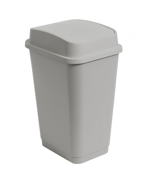 HOMELY ΚΑΔΟΣ ΑΠΟΡΡΙΜΑΤΩΝ FLIPTOP 2 50lt ΓΚΡΙ Κάδοι Απορριμάτων