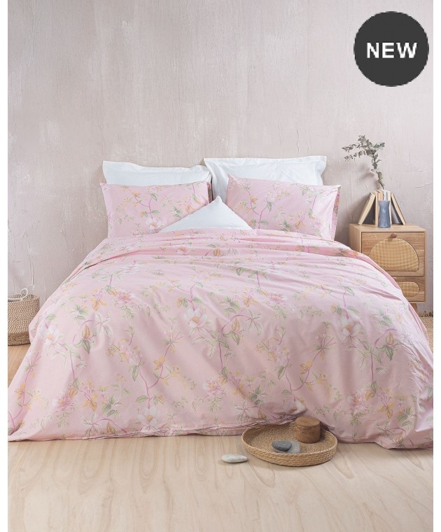 Σετ σεντόνια king size (260Χ280) Benetita Pink, Rythmos Home Σεντόνια King Size
