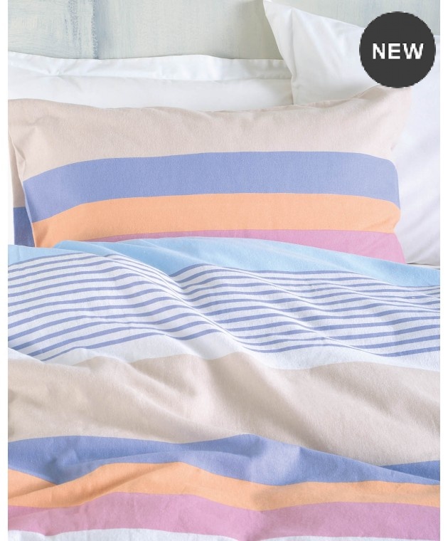 Σετ σεντόνια φανελένια Υ/Δ (230Χ260) Jesse Blue, Rythmos Home Σεντόνια Φανελένια Υπέρδιπλα