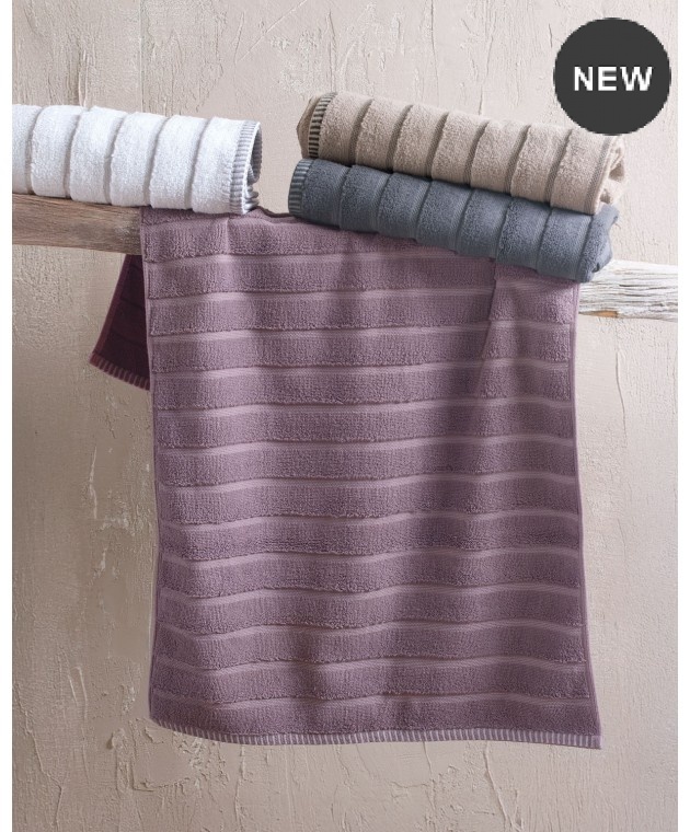 Σετ πετσέτες μπάνιου 3 τεμ. (Σε κουτί) Pyramid White, Rythmos Home Σετ πετσέτες Mπάνιου