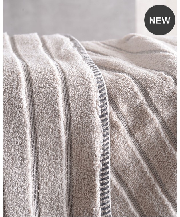 Σετ πετσέτες μπάνιου 3 τεμ. (Σε σακούλα) Pyramid Beige, Rythmos Home Σετ πετσέτες Mπάνιου