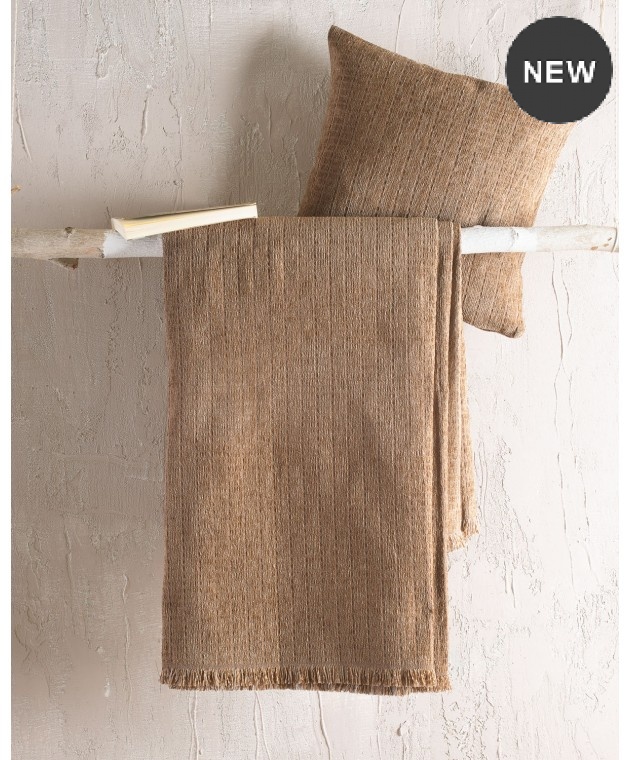 Διακοσμητική μαξιλαροθήκη (40Χ40) Corvet Brown, Rythmos Home Μαξιλαροθήκες