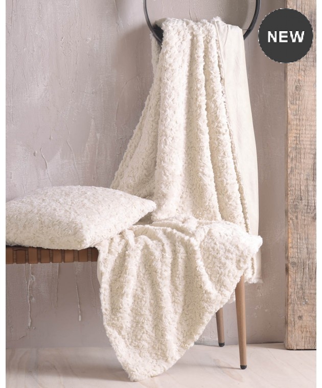  Γούνινη Κουβέρτα Καναπέ 140x170 Snug Beige, Rythmos Home Κουβέρτες Kαναπέ