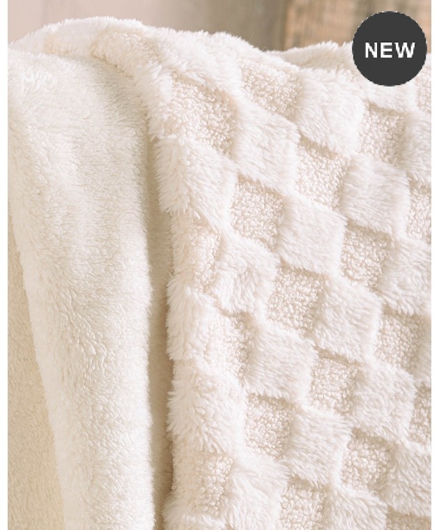  Γούνινη Κουβέρτα Καναπέ 140x170 Naya Ecru, Rythmos Home Κουβέρτες Kαναπέ