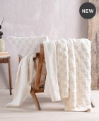  Γούνινη Κουβέρτα Καναπέ 140x170 Naya Ecru, Rythmos Home Κουβέρτες Kαναπέ