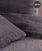 Σετ κουβέρτα γούνινη Υ/Δ 220Χ240 Bliss Grey, Rythmos Home ΝΕΕΣ ΑΦΙΞΕΙΣ