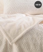 Σετ κουβέρτα γούνινη Υ/Δ 220Χ240 Bliss White, Rythmos Home Γούνινες Υπέρδιπλες