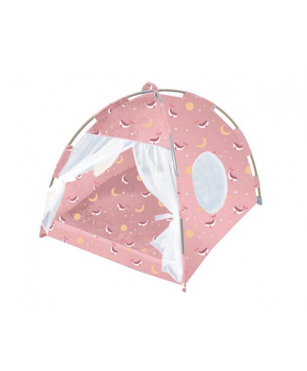 Σκηνή Παραλίας με Τούλι Pink Whale - Monnëka Σκηνές