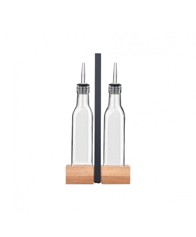 ESTIA ΜΠΟΥΚΑΛΙΑ ΓΙΑ ΛΑΔΙ /ΞΥΔΙ ALLURE 2x280ml ΜΕ ΞΥΛΙΝΗ ΒΑΣΗ Αλατοπίπερα - Λαδόξυδα