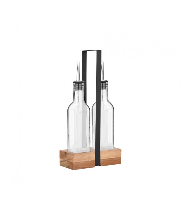 ESTIA ΜΠΟΥΚΑΛΙΑ ΓΙΑ ΛΑΔΙ /ΞΥΔΙ ALLURE 2x280ml ΜΕ ΞΥΛΙΝΗ ΒΑΣΗ Αλατοπίπερα - Λαδόξυδα