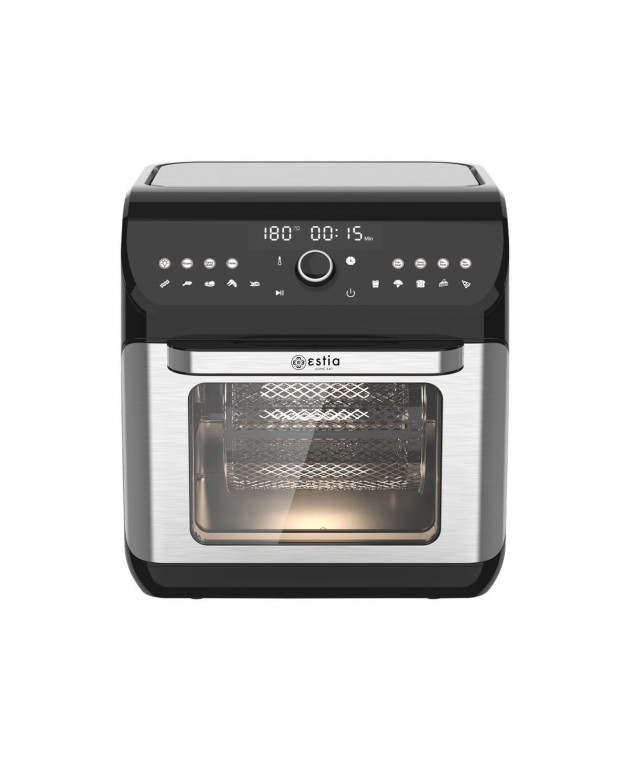 ESTIA ΦΡΙΤΕΖΑ ΑΕΡΟΣ - ΦΟΥΡΝΑΚΙ FLEXI CHEF 1500W 12lt ΜΕ 10 ΠΡΟΡΥΘΜΙΣΜΕΝΑ ΠΡΟΓΡΑΜΜΑΤΑ ΝΕΕΣ ΑΦΙΞΕΙΣ