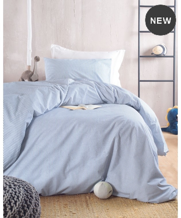  Σετ Κουβερλί Μονό (160Χ240) Symbol Motiv Blue, Rythmos Home Κουβερλί Μονά