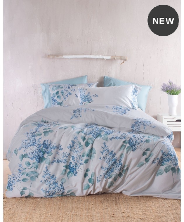 Σετ Κουβερλί Μονό (160Χ240) Symbol Eve Blue, Rythmos Home Κουβερλί Μονά