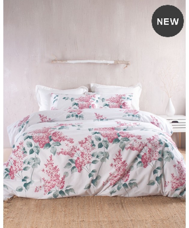 Σετ Παπλωματοθήκη Yπέρδιπλη (225Χ250) Symbol Eve Pink, Rythmos Home Παπλωματοθήκες Υπέρδιπλες