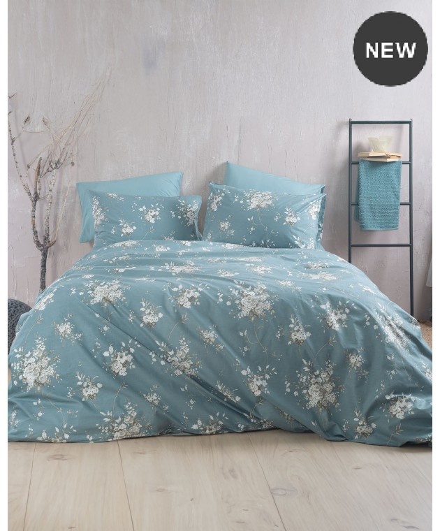 Σετ Πάπλωμα Μονό (160Χ240) Diva Linie Blue, Rythmos Home Παπλώματα Μονά