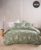  Σετ Σεντόνια Μονά Mε Λάστιχο (105Χ205+25) Diva Linie Green, Rythmos Home Σεντόνια Μονά