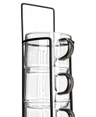 ESTIA ΚΟΥΠΕΣ ΓΥΑΛΙΝΕΣ ΜΕ ΜΕΤΑΛΛΙΚΗ ΒΑΣΗ ΣΕΤ 4x210ml Κούπες