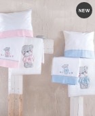 Σετ Σεντόνια Κούνιας (100Χ160) Booby Pink, Rythmos Home Βρεφικά Σετ Σεντόνια