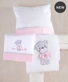Σετ Σεντόνια Κούνιας (100Χ160) Booby Pink, Rythmos Home Βρεφικά Σετ Σεντόνια