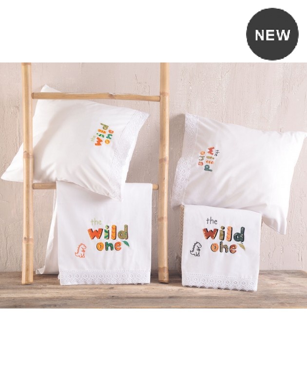  Σετ Σεντόνια Κούνιας (105Χ160) Wild Orange, Rythmos Home Βρεφικά Σετ Σεντόνια