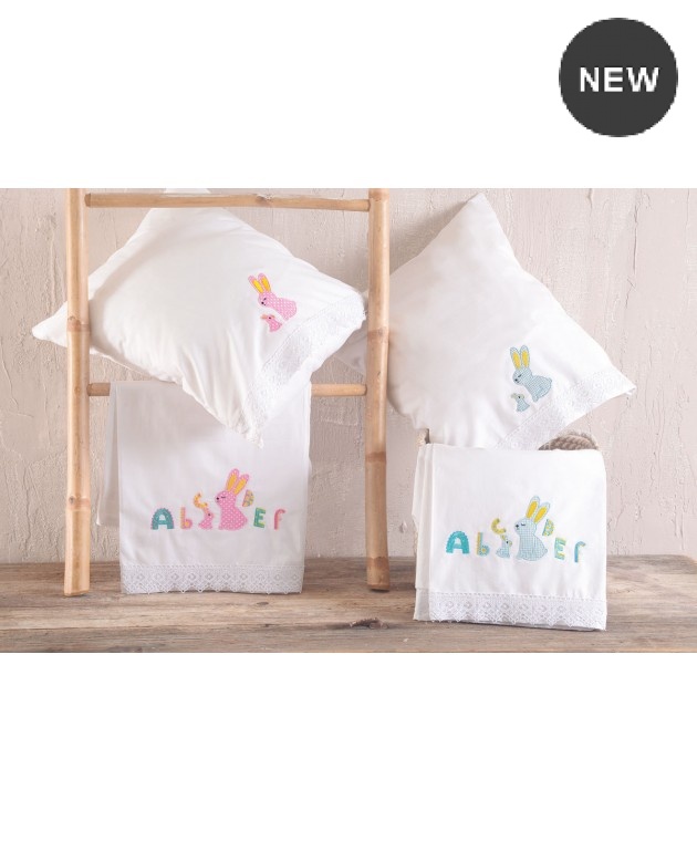  Σετ Σεντόνια Κούνιας (105Χ160) Miffy Pink, Rythmos Home Βρεφικά Σετ Σεντόνια