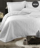 Σετ κουβερλί νυφικό (235Χ250) ERATO WHITE, RYTHMOS HOME Νυφικό Κουβερλί