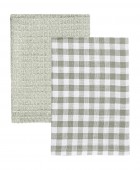 ESTIA ΠΕΤΣΕΤΑ ΚΟΥΖΙΝΑΣ CASA 45x65cm ΓΚΡΙ ΣΕΤ 2ΤΕΜ. Πετσέτες Kουζίνας