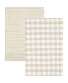 ESTIA ΠΕΤΣΕΤΑ ΚΟΥΖΙΝΑΣ CASA 45x65cm ΜΠΕΖ ΣΕΤ 2ΤΕΜ. Πετσέτες Kουζίνας