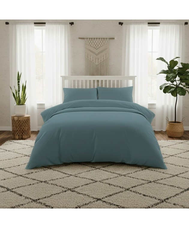 ΣΕΝΤΟΝΙ KING SIZE (Λ) 180Χ200+35 LAVISH SATIN DARK AQUA King Size