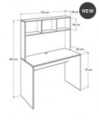Γραφείο με ράφια (110Χ52Χ149) MARVEL, FIDELIO HOME Γραφεία