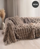 Κουβέρτα Καναπέ (130Χ180) Rabbit Taupe, Rythmos Home Κουβέρτες Kαναπέ