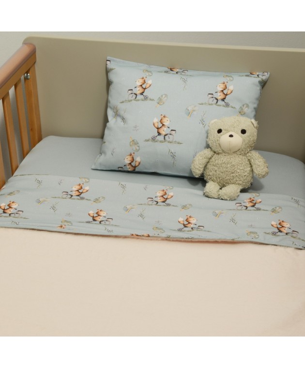 Minky ΝEW Κουβέρτα Λίκνου Διπλής Όψης 75x95 Des.429 Oliver Baby ΝΕΕΣ ΑΦΙΞΕΙΣ