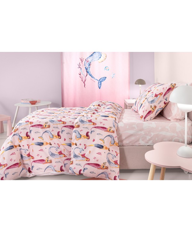 Σετ 3τμχ Παιδικά Σεντόνια Merida Pink με Λάστιχο 100Χ200+28 Μονά