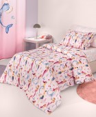 Σετ 3τμχ Παιδικά Σεντόνια Merida Pink με Λάστιχο 100Χ200+28 Μονά