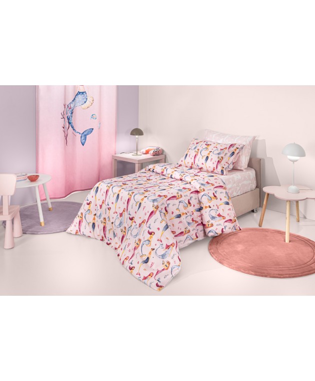 Σετ 3τμχ Παιδικά Σεντόνια Merida Pink με Λάστιχο 100Χ200+28 Μονά