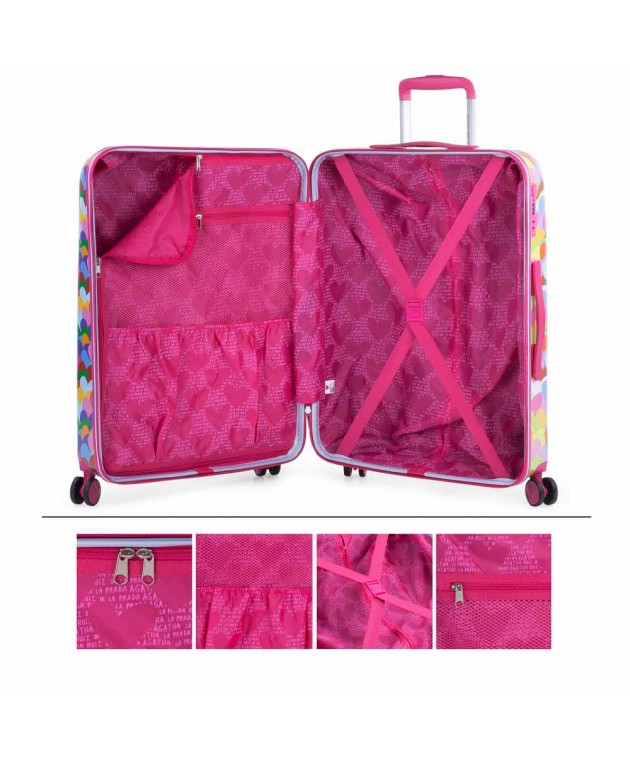 Βαλίτσα Μεσαία AGATHA RUIZ DE LA PRADA Colorful Hearts 131160-01 Μεσαίες