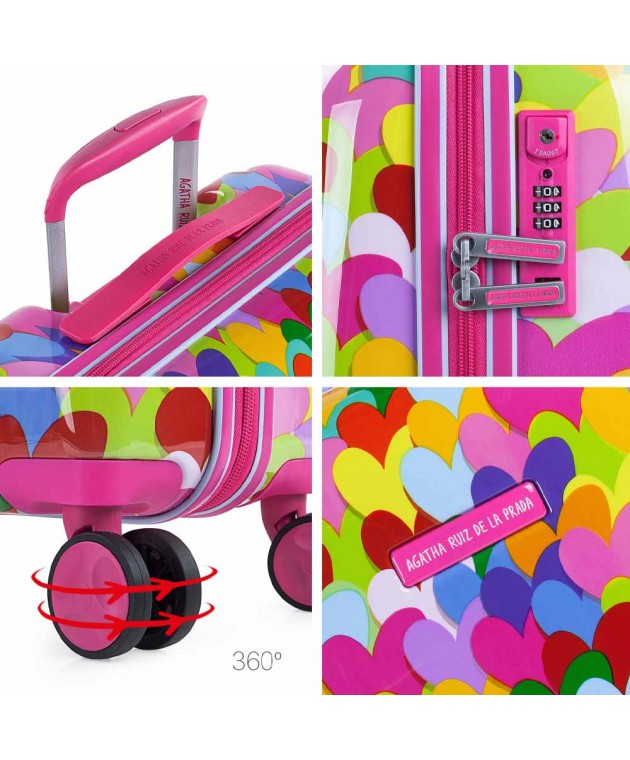 Βαλίτσα Μεσαία AGATHA RUIZ DE LA PRADA Colorful Hearts 131160-01 Μεσαίες