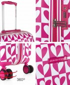 Βαλίτσα Μεσαία AGATHA RUIZ DE LA PRADA Pink/White Hearts 134260-01 Μεσαίες