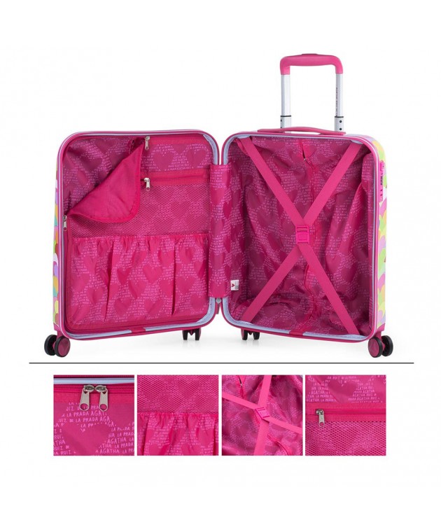 Βαλίτσα Καμπίνας AGATHA RUIZ DE LA PRADA Hearts Colorful 131150-01 Καμπίνας