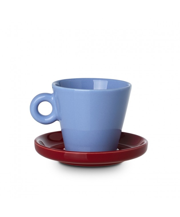 ESTIA ΦΛYΤΖΑΝΙ ESPRESSO ECHO NEW BONE 100ml ΜΠΛΕ ΜΕ ΚΟΚΚΙΝΟ ΠΙΑΤΑΚΙ Φλυτζάνια