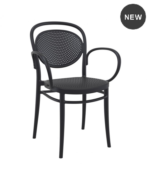 Πολυθρόνα (57Χ52Χ85) MARCEL XL BLACK, SIESTA Καρέκλες