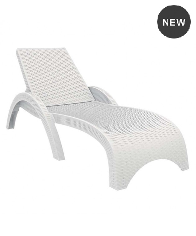 Ξαπλώστρα (73Χ187Χ44) FIJI WHITE, SIESTA