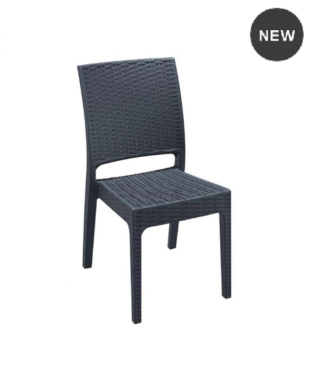 Καρέκλα (45Χ52Χ87) FLORIDA DARK GREY, SIESTA