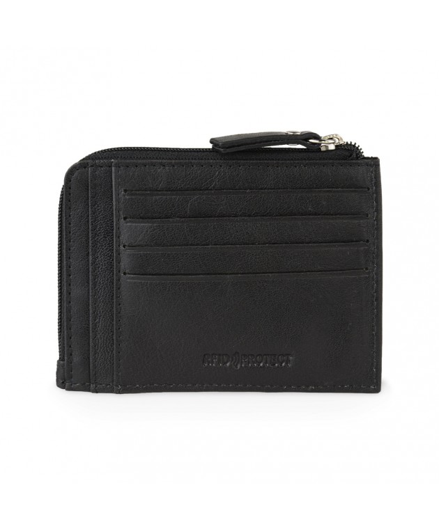 Πορτοφόλι-Θήκη καρτών Ανδρικό Δερμάτινο Lois Μαύρο 202690-01 Πορτοφόλια