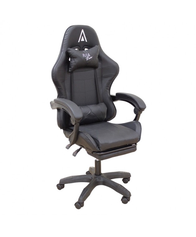 A9950 ΜΑΥΡΟ PVC ΠΟΛΥΘΡΟΝΑ GAMING/ΜΕ ΥΠΟΠΟΔΙΟ 61Χ62Χ45-118/54-127εκ. Καρέκλες Γραφείου