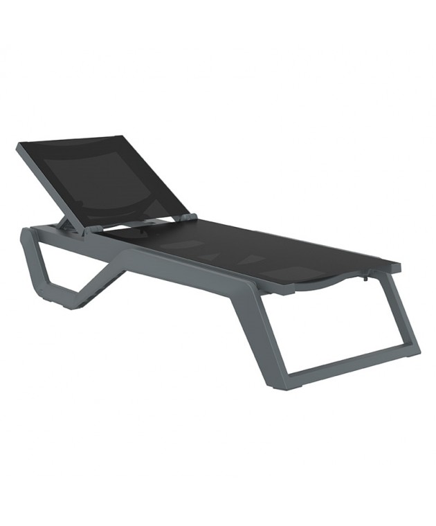 RIO PRO ΞΑΠΛΩΣΤΡΑ DARK GREY/BLACK ΠΟΛ/ΝΙΟΥ 190X70X33εκ. Ξαπλώστρες
